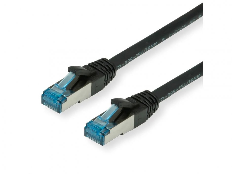 Cablu de retea RJ45 cat.6A LSOH Negru 0.15m, Value 21.99.1984