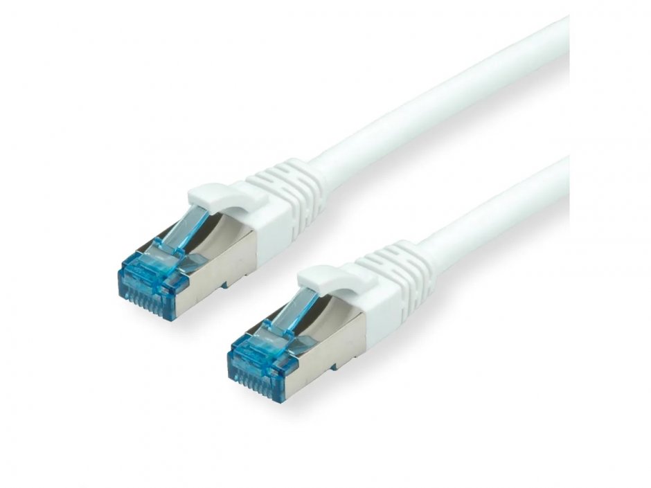 Cablu de retea RJ45 cat.6A LSOH Alb 0.15m, Value 21.99.1985