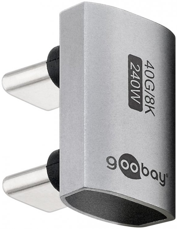 Adaptor USB4 type C unghi 180 grade U-shape T-T, Goobay G74446