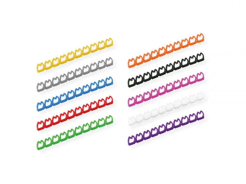 Set 100 clips marcare cablu 4 - 5.5mm Multicolor, Value 25.99.5255