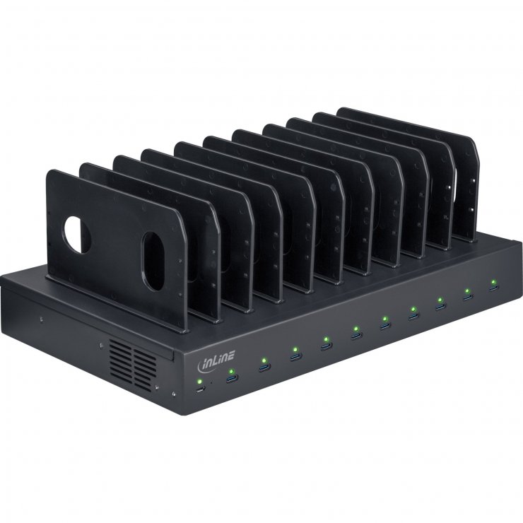 Statie de incarcare (incarcator priza) 1000W cu 10 x USB-C PD3.0 QC5.0, InLine IL31516B