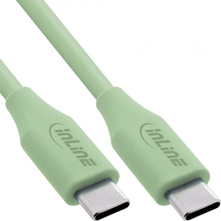 Cablu USB 2.0 type C fast charging silicon 100W Verde 2m, InLine IL35892G