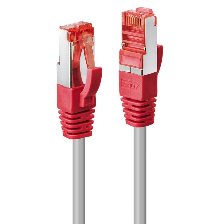Cablu de retea RJ45 crossover Cat.6 S/FTP 15m Gri, Lindy L47843
