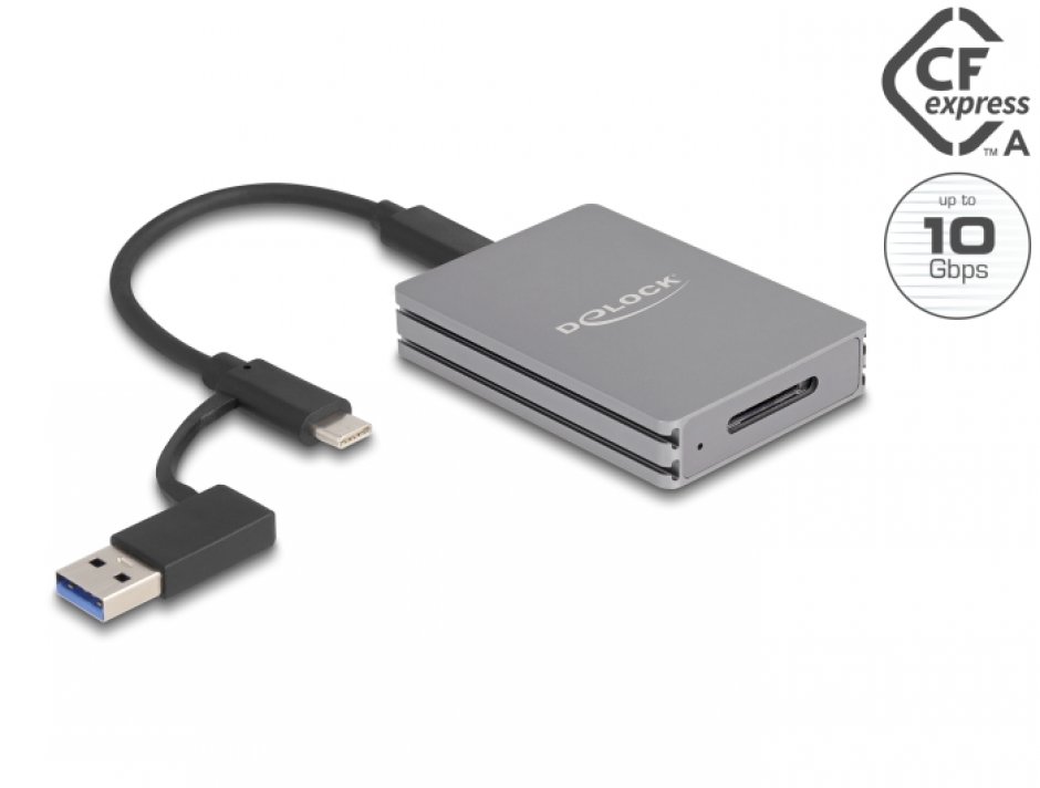 Cititor de carduri USB type C la CFexpress type A, Delock 91012