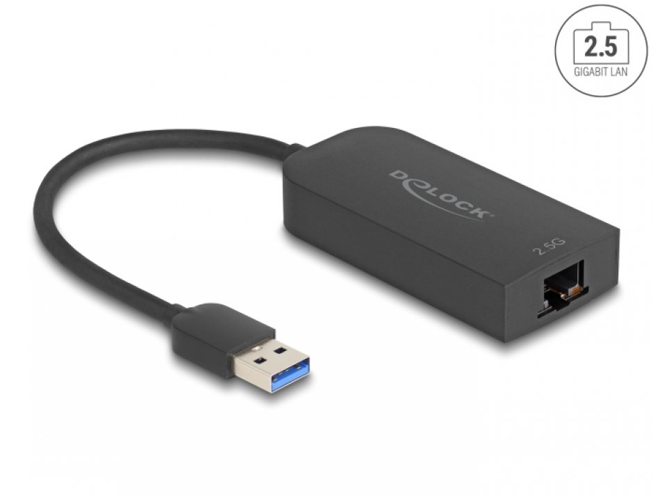 Adaptor retea USB-A la 2.5 Gigabit LAN, Delock 66045