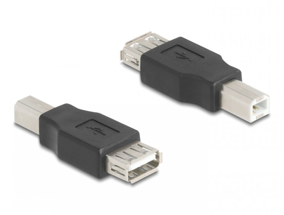 Adaptor USB-B 2.0 la USB-A T-M, Delock 67199