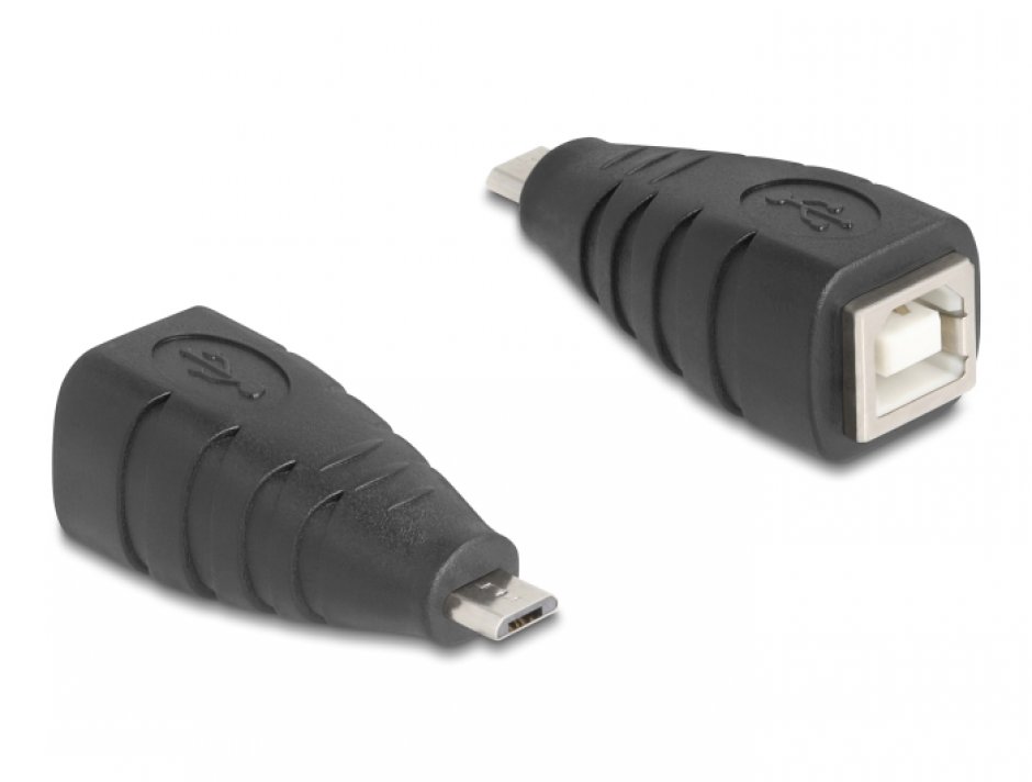 Adaptor USB-B 2.0 la micro USB-B 5 pini M-T, Delock 67201