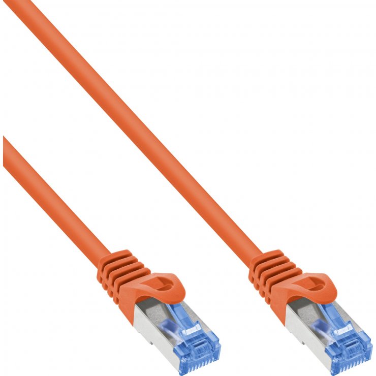 Cablu de retea RJ45 Cat.6A S/FTP LSoH CCA 0.3m Orange, InLine IL72633O