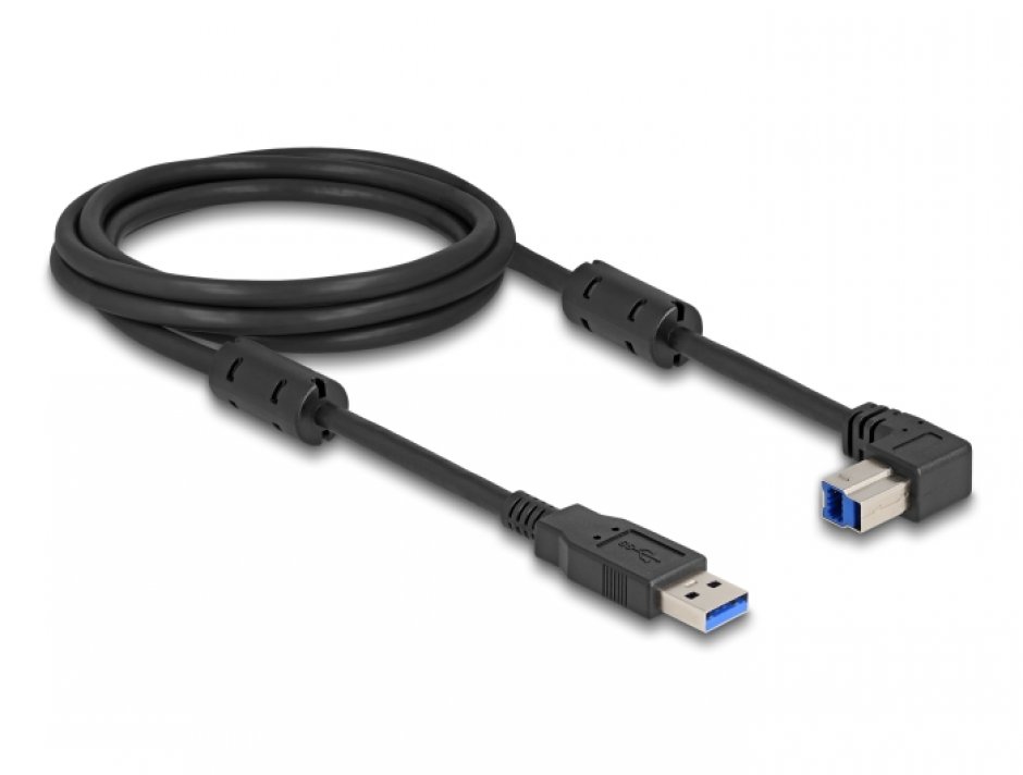 Cablu USB 3.0-A la USB-B drept/unghi jos 2m, Delock 81113