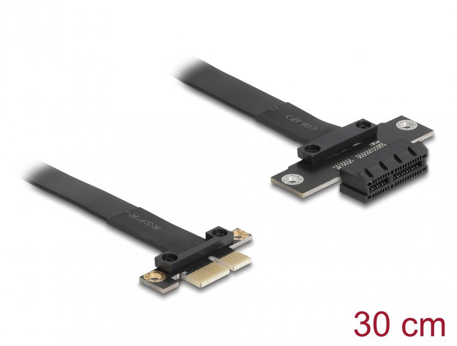 Riser PCI Express x1 la x1 T-M 30 cm, Delock 81297
