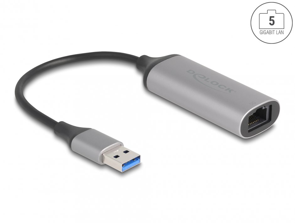 Adaptor USB-A la 5 Gigabit LAN, Delock 81571