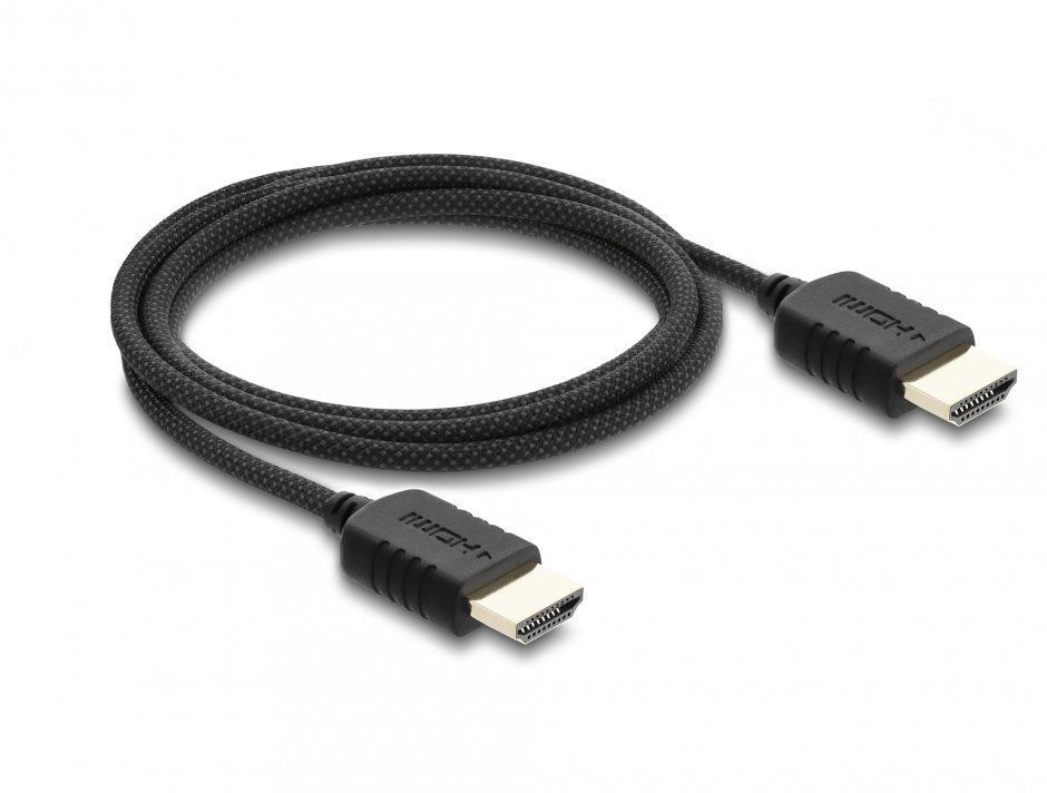 Cablu Coaxial High Speed HDMI 8K60Hz/4K240Hz 48Gbps 2m Negru, Delock 81682