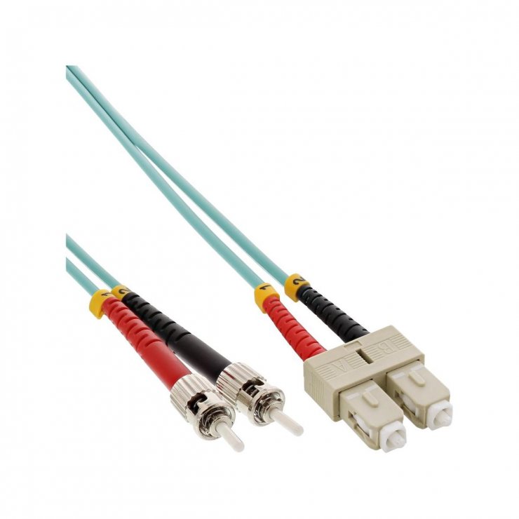 Cablu fibra optica Duplex Multimode SC-ST LSOH OM3 3m, InLine IL82503O