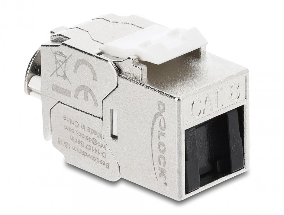 Keystone RJ45 la LSA Cat.8.1 ecranat locking clip/dust cover, Delock 90795