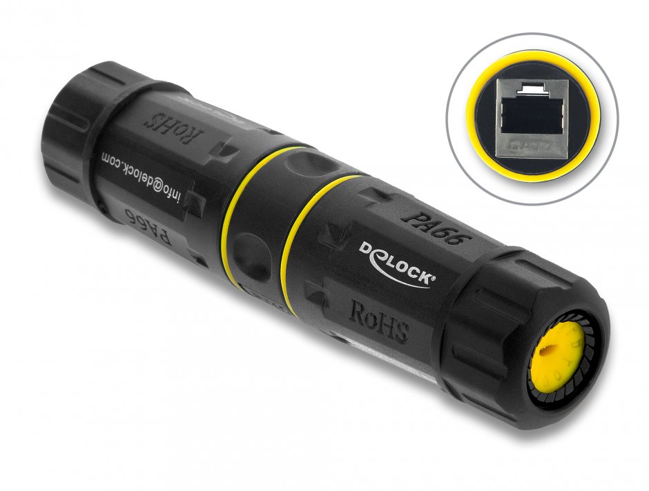 Cupla de retea RJ45 Cat.7 exterior IP68 waterproof, Delock 90816