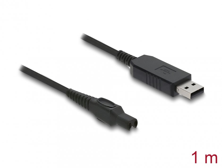 Cablu de alimentare USB 15V pentru aparate de ras electrice Philips OneBlade Pro 360 HQ7 HQ8 HQ9 1m, Delock 90978