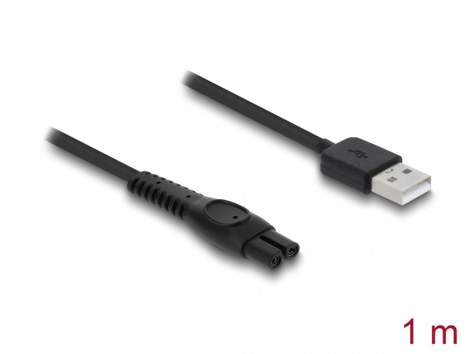 Cablu de alimentare USB 5V pentru aparate de ras electrice Philips QP2724/QP2834/QP1924/MG9520 1m, Delock 90981