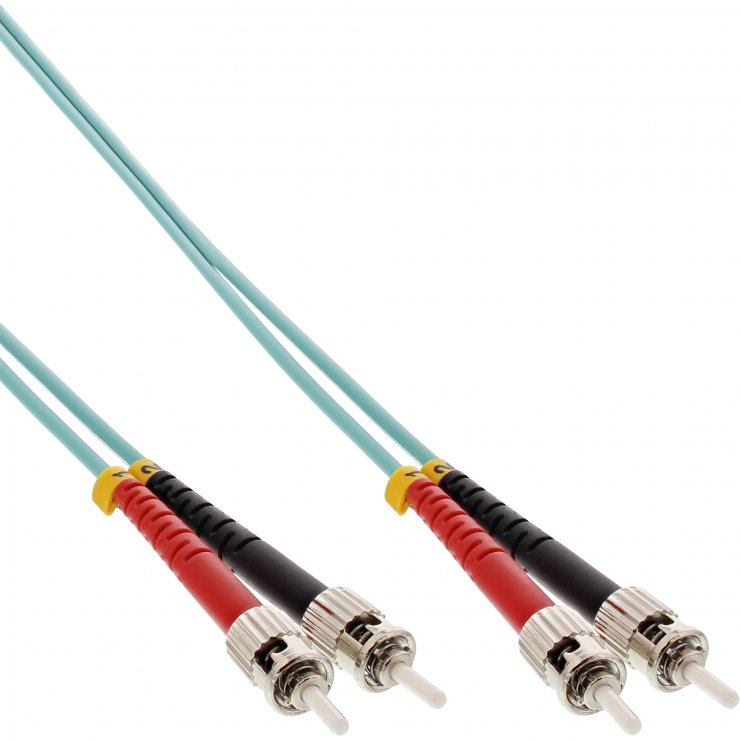 Cablu fibra optica Duplex Multimode ST-ST LSOH OM3 2m, InLine IL81502O
