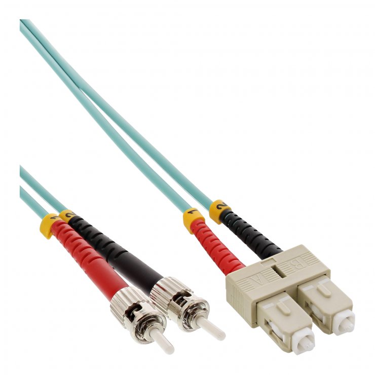 Cablu fibra optica Duplex Multimode SC-ST LSOH OM3 5m, InLine IL82505O