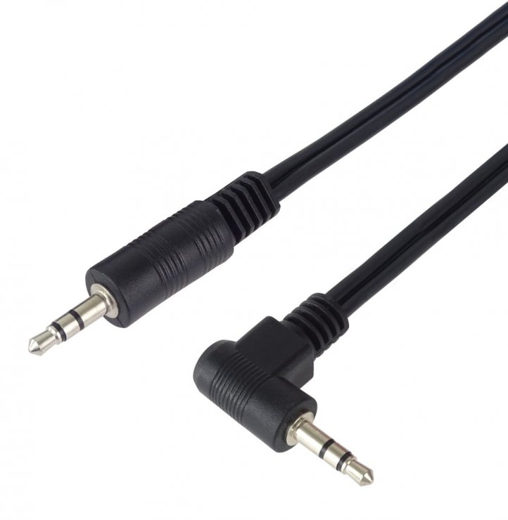 Cablu audio jack 3.5mm T-T drepti/unghi 90 grade 5m, KJACKMM5-90