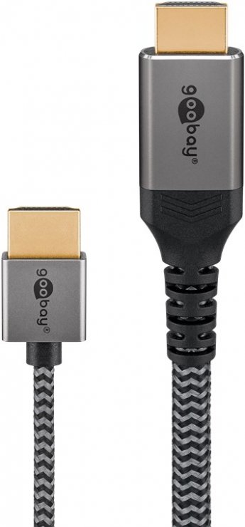 Cablu Slim High Speed HDMI 4K60Hz T-T 3m brodat, Goobay G75754