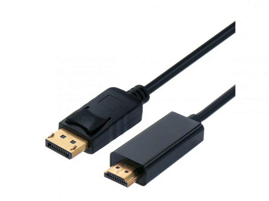Cablu Displayport la HDMI 4K60Hz T-T 2m Negru, S3681