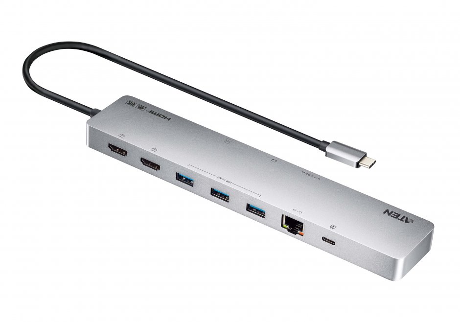 Docking station USB type C la HDMI 8K/3xUSB-A/micro SD+SD/LAN + PD 100W, ATEN UH3240
