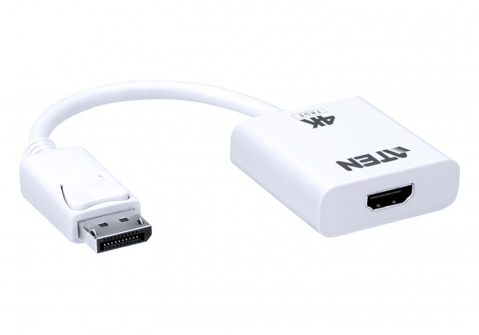 Adaptor DisplayPort la HDMI True 4K60Hz T-M Alb, ATEN VC986B