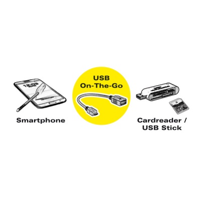 Cablu USB 2.0 la micro USB 2.0 M-T OTG 15cm, Value 11.99.8311