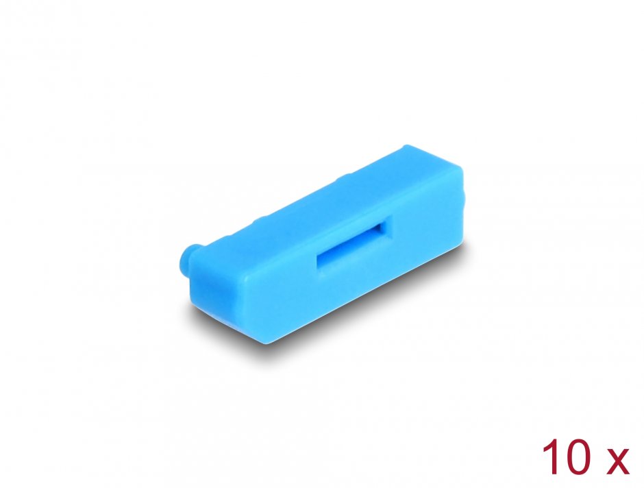 Set 10 buc port blocker pentru Displayport mama Blue, Delock 20951